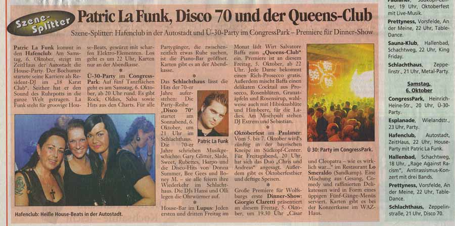 WAZ Bericht vom 2. Oktober 2007